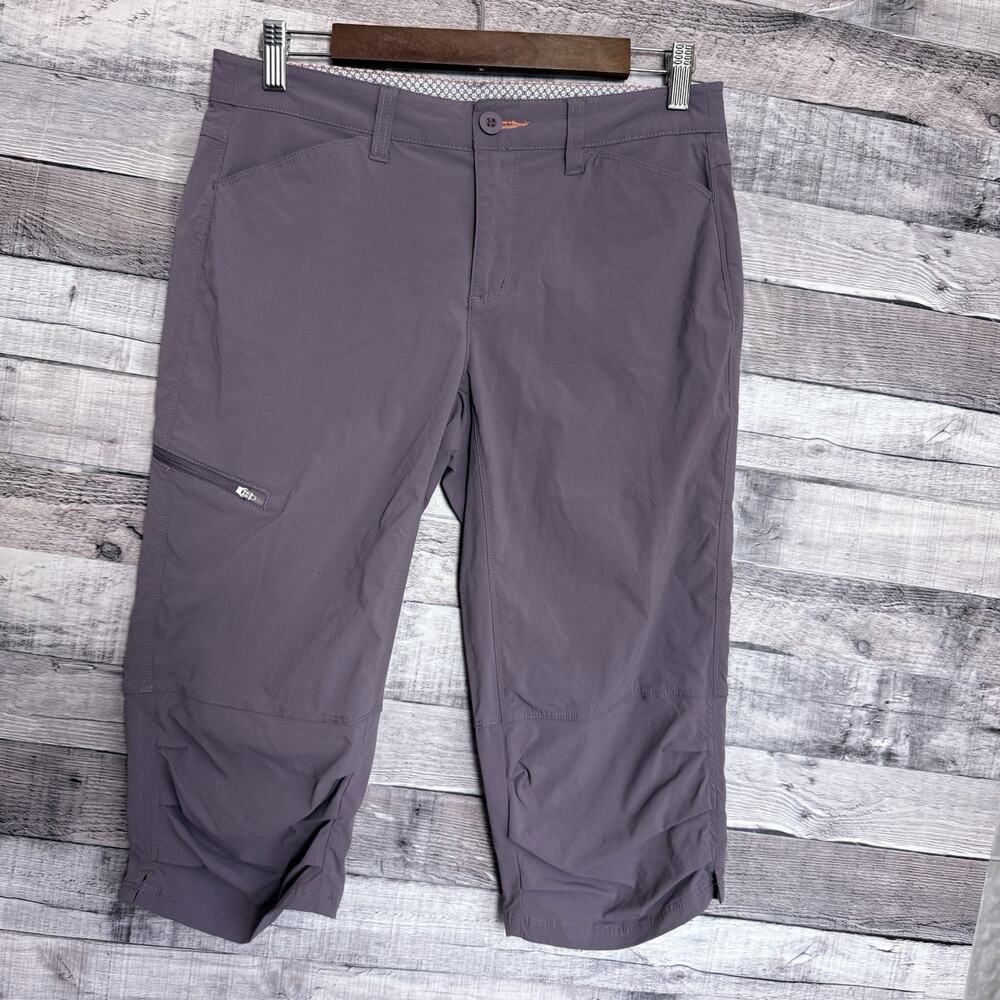 Orvis Womens Purple Outdoor Hiking Capri Pants Size 6 Articulated Knee Pocket
